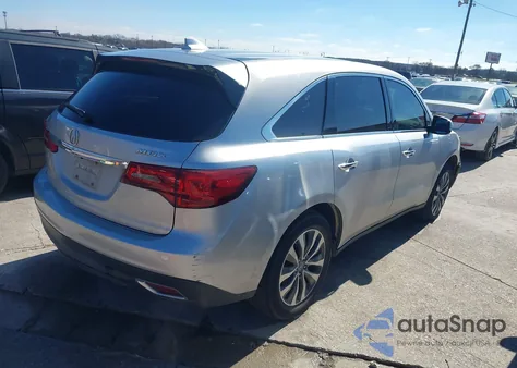 2015 Acura Mdx Technology Package z USA, uszkodzony, nr VIN 5FRYD3H49FB005965